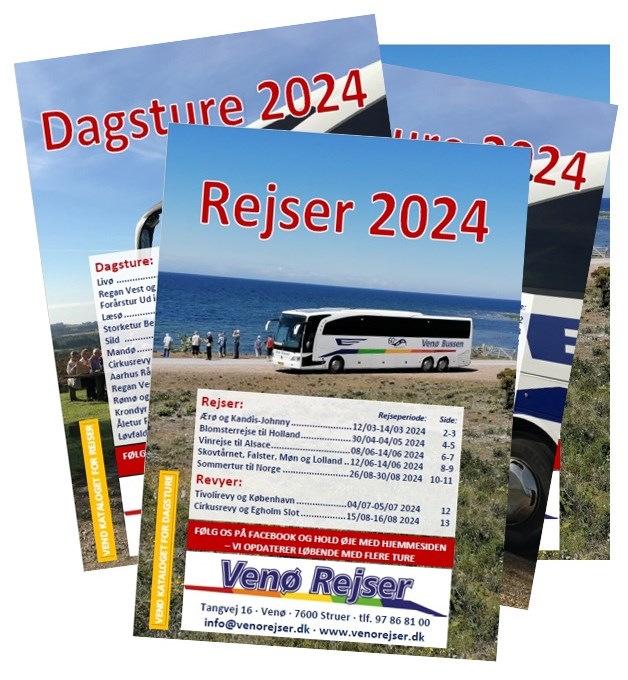 Venø Bussen og Venø Rejser dagsture rejser 2024